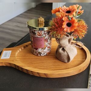 Oval Wood Ware Board for Decor, Charcuterie, Salad, Serving Tray, Cast